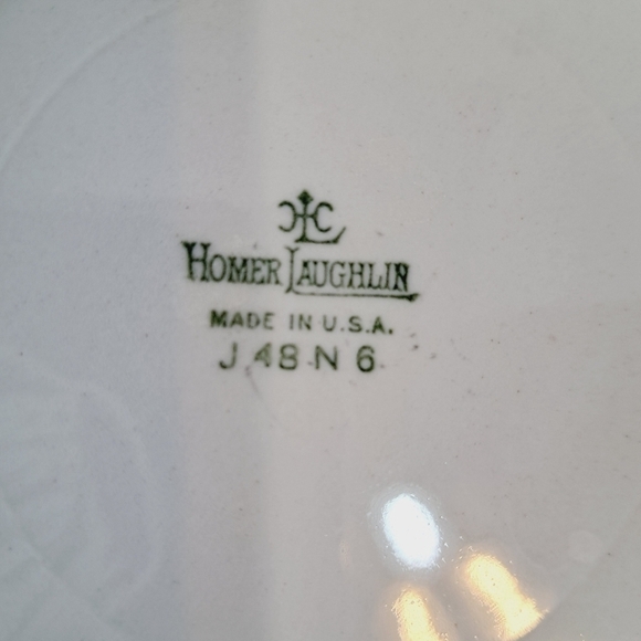 Vintage Homer Laughlin Made In USA Queen Ester Pink Rose‎ Gold Trim Serving Bowl - Picture 4 of 6